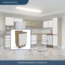 Ver mais imagens de Armário para Cozinha 1 Porta Confort Marrom/Cinamomo/Off White