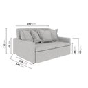 Ver imagem 3 de Sofá Retrátil e Reclinável 3 Lugares 180cm Dália CabeCasa MadeiraOriginals