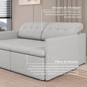 Ver imagem 6 de Sofá Retrátil e Reclinável 3 Lugares 180cm Dália CabeCasa MadeiraOriginals