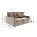 Ver imagem 3 de Sofá Retrátil e Reclinável 3 Lugares 180cm Dália CabeCasa MadeiraOriginals