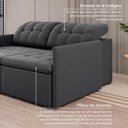 Ver imagem 6 de Sofá Retrátil e Reclinável 3 Lugares 180cm Dália CabeCasa MadeiraOriginals