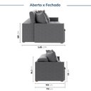 Ver imagem 4 de Sofá Retrátil e Reclinável 3 Lugares 180cm Dália CabeCasa MadeiraOriginals
