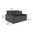 Ver imagem 3 de Sofá Retrátil e Reclinável 3 Lugares 180cm Dália CabeCasa MadeiraOriginals
