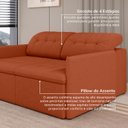 Ver imagem 6 de Sofá Retrátil e Reclinável 3 Lugares 180cm Dália CabeCasa MadeiraOriginals