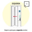 Ver imagem 2 de Porta de Aluminio Camarão Lambril Vidro Mini Boreal com Trinco Linha Premium:2,10 X 0,60/esquerda/br