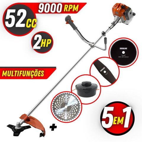 Roçadeira Multifuncional 5 em 1 Tekna Rl520acn-tk 52cc 2hp