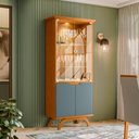 Ver imagem 2 de Cristaleira Vicenza 100% Mdf Ype/cinza