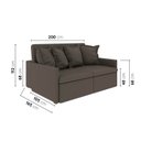 Ver imagem 3 de Sofá Retrátil e Reclinável 3 Lugares 200cm Dália CabeCasa MadeiraOriginals