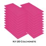 Kit 20 Colchonete Ginastica Academia Creche Yoga Fitness 95X59X3 Courino Pink - D A DECOR - 3