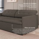 Ver imagem 6 de Sofá Retrátil e Reclinável 4 Lugares 240cm Dália CabeCasa MadeiraOriginals