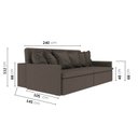 Ver imagem 3 de Sofá Retrátil e Reclinável 4 Lugares 240cm Dália CabeCasa MadeiraOriginals