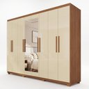 Ver imagem 2 de Guarda-Roupa Casal com Pés e Espelho 8 Portas 4 Gavetas Titanium