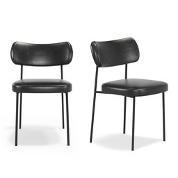Kit 02 Cadeiras para Sala de Jantar Mila Couríssimo Preto - Mobili - 1