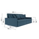 Ver imagem 3 de Sofá Retrátil e Reclinável 4 Lugares 240cm Dália CabeCasa MadeiraOriginals