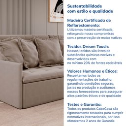 Sofá Retrátil e Reclinável 4 Lugares 260cm Dália Cabecasa Madeiramadeira - 8