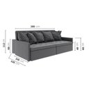 Ver imagem 3 de Sofá Retrátil e Reclinável 4 Lugares 260cm Dália CabeCasa MadeiraOriginals