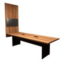 Ver imagem 2 de Conjunto Sala de Reunião Mesa 2,70m Painel para TV Ng F5