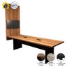 Conjunto Sala de Reunião Mesa 2,70m Painel para Tv Ng F5  - 2