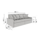 Ver imagem 3 de Sofá Retrátil e Reclinável 4 Lugares 280cm Dália CabeCasa MadeiraOriginals