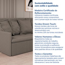 Sofá Retrátil e Reclinável 4 Lugares 280cm Dália Cabecasa Madeiramadeira - 8