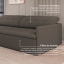 Ver imagem 6 de Sofá Retrátil e Reclinável 4 Lugares 280cm Dália CabeCasa MadeiraOriginals