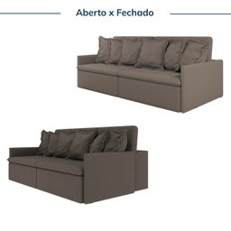 Sofá Retrátil e Reclinável 4 Lugares 280cm Dália Cabecasa Madeiramadeira - 4