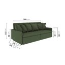 Ver imagem 3 de Sofá Retrátil e Reclinável 4 Lugares 280cm Dália CabeCasa MadeiraOriginals