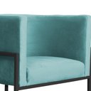 Ver imagem 5 de Kit 02 Poltronas Luana Base Preta Veludo Cores - DS Estofados Poltrona Luana Azul Turquesa