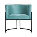 Ver imagem 3 de Kit 02 Poltronas Luana Base Preta Veludo Cores - DS Estofados Poltrona Luana Azul Turquesa