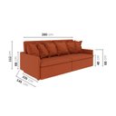 Ver imagem 3 de Sofá Retrátil e Reclinável 4 Lugares 280cm Dália CabeCasa MadeiraOriginals