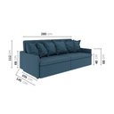 Ver imagem 3 de Sofá Retrátil e Reclinável 4 Lugares 280cm Dália CabeCasa MadeiraOriginals