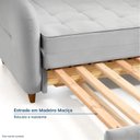 Ver mais imagens de Sofá Cama Solteiro 105cm Mode CabeCasa MadeiraOriginals Cinza