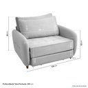 Ver imagem 4 de Sofá Cama Solteiro 105cm Mode CabeCasa Madeiraoriginals Cinza