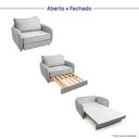 Ver imagem 6 de Sofá Cama Solteiro 105cm Mode CabeCasa MadeiraOriginals Cinza