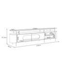 Ver imagem 3 de Rack Bancada Ária com Painel Suspenso Nobre Champanhe Off White - Hb Móveis