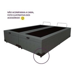 Kit 12 Pés Cama Box Baú Casal Modelo Mini 3 Cm de Altura Madeira Maciça Cor:marrom - 5