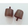 Kit 12 Pés Cama Box Baú Casal Modelo Mini 3 Cm de Altura Madeira Maciça Cor:marrom - 4