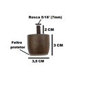 Ver imagem 2 de Kit 12 Pés Cama Box Baú Casal Modelo Mini 3 Cm de Altura Madeira Maciça Cor:marrom