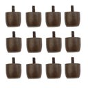 Ver imagem 1 de Kit 12 Pés Cama Box Baú Casal Modelo Mini 3 Cm de Altura Madeira Maciça Cor:marrom