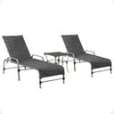 Ver imagem 2 de Kit 2 Espreguiçadeiras Corda Náutica e Mesa Garden em Alumínio para Piscina Edícula Catar