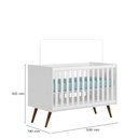 Ver imagem 4 de 3820 - Berco Mini Cama Q Encanto Retro Branco Acetinado Qmovi