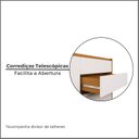 Ver imagem 5 de Balcão 80cm 3 Gavetas com Toalheiro Cozinha Milão Branco/Ártico/Freijó Rocks