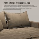 Ver imagem 6 de Sofá Cama Retrátil em Madeira Eucalipto e Veludo 220cm Creta Bege