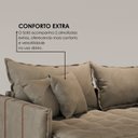 Ver imagem 5 de Sofá Cama Retrátil em Madeira Eucalipto e Veludo 220cm Creta Bege