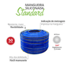 Mangueira Trançada Jardim Siliconada Standard Bitola 3/4'' Esp. 2,4mm Rolo 50 Metros Durín - 2