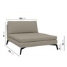 Sofá Modular 2 Lugares com Chaise 200cm Calla CabeCasa MadeiraOriginals - 3