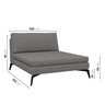 Sofá Modular 2 Lugares com Chaise 200cm Calla CabeCasa MadeiraOriginals - 3