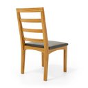 Ver imagem 5 de Kit com 6 Cadeiras Cecília Madeira Maciça Assentos Estofados para Mesa de Jantar Veludo Chumbo 109