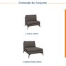 Sofá Modular 2 Lugares com Chaise 200cm Calla CabeCasa MadeiraOriginals - 2