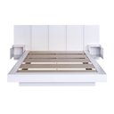 Ver imagem 2 de Cama Suspensa Casal Queen com Cabeceira e 2 Mesas de Cabeceira CJ075 200cm Branco - Art In Móveis
